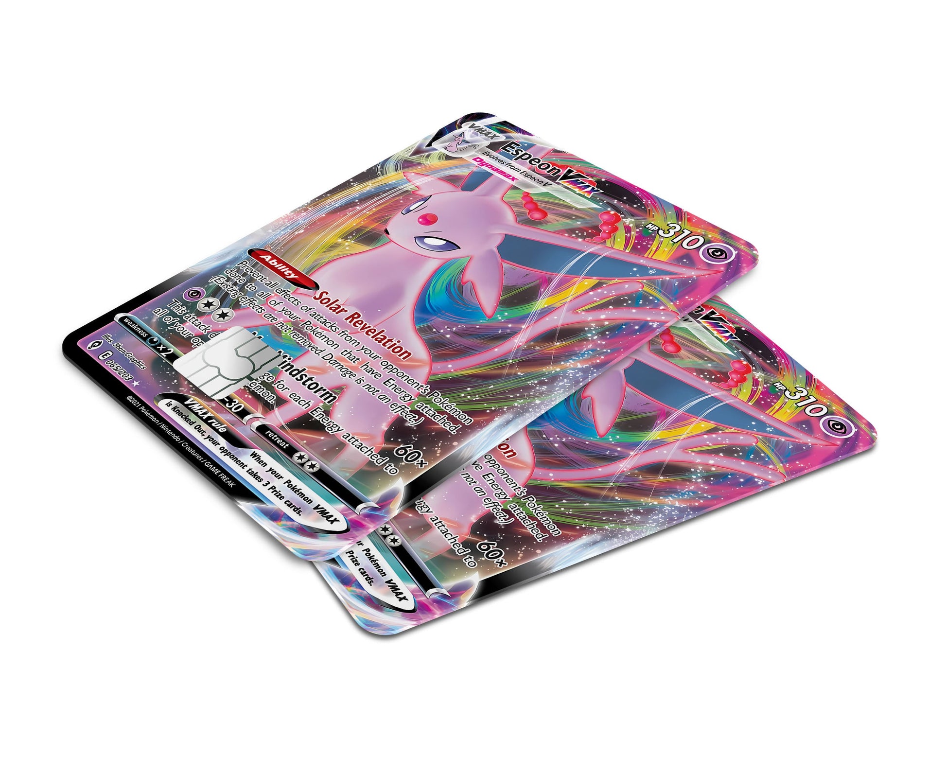 Anime Town Creations Credit Card Vmax Espeon Pokemon Card Window Skins - Anime Pokemon Credit Card Skin