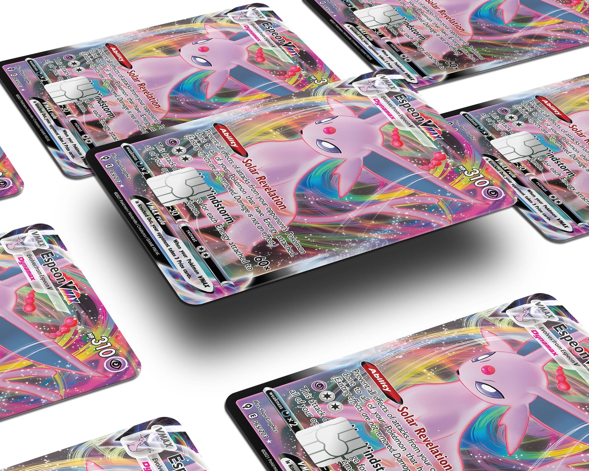 Anime Town Creations Credit Card Vmax Espeon Pokemon Card Window Skins - Anime Pokemon Credit Card Skin