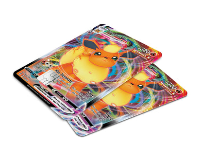Anime Town Creations Credit Card Vmax Flareon Pokemon Card Window Skins - Anime Pokemon Credit Card Skin
