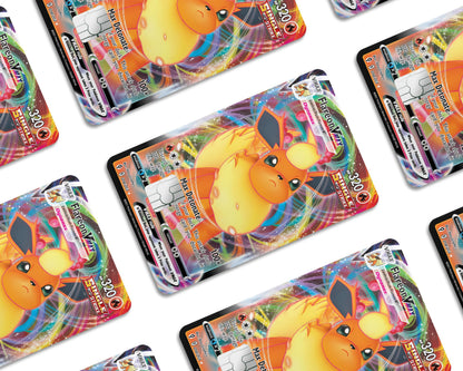 Anime Town Creations Credit Card Vmax Flareon Pokemon Card Window Skins - Anime Pokemon Credit Card Skin