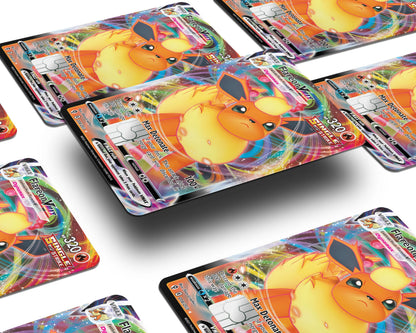 Anime Town Creations Credit Card Vmax Flareon Pokemon Card Window Skins - Anime Pokemon Credit Card Skin