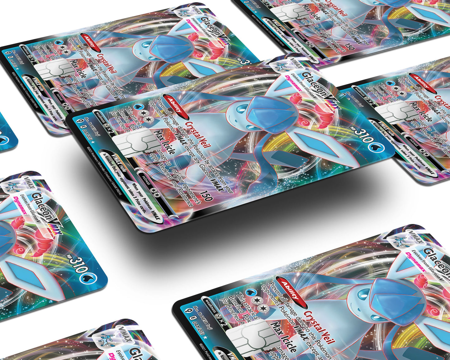 Anime Town Creations Credit Card Vmax Glaceon Pokemon Card Window Skins - Anime Pokemon Credit Card Skin