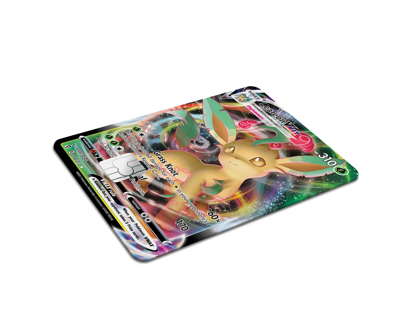 Anime Town Creations Credit Card Vmax Leafeon Pokemon Card Full Skins - Anime Pokemon Credit Card Skin