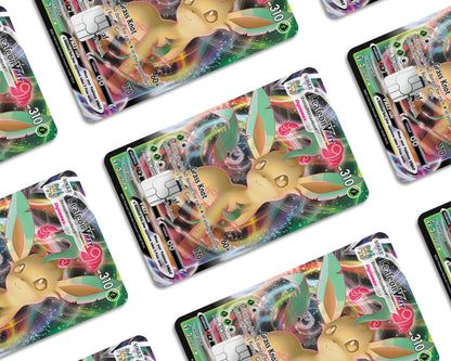 Anime Town Creations Credit Card Vmax Leafeon Pokemon Card Window Skins - Anime Pokemon Credit Card Skin
