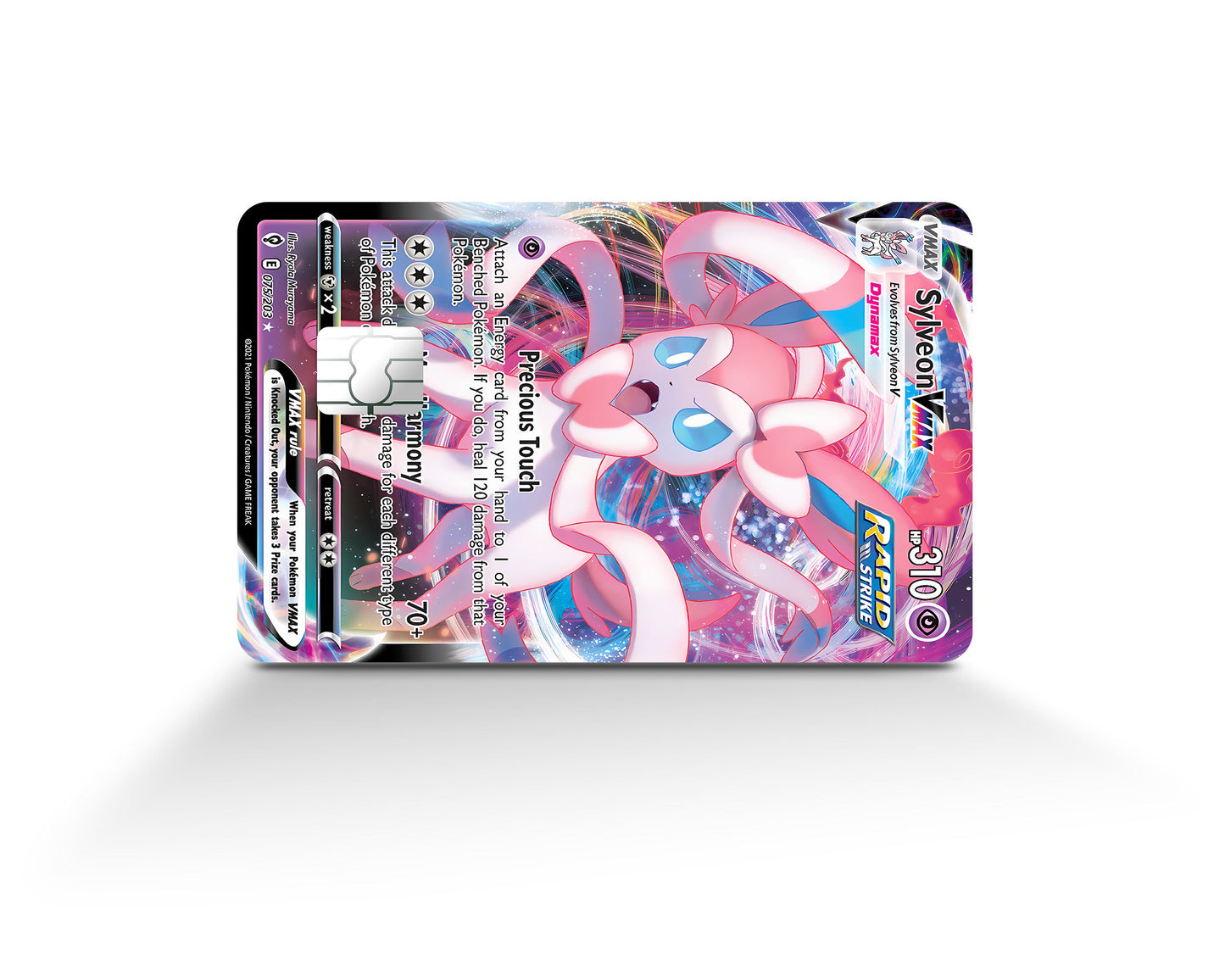 Anime Town Creations Credit Card Vmax Sylveon Pokemon Card Full Skins - Anime Pokemon Credit Card Skin