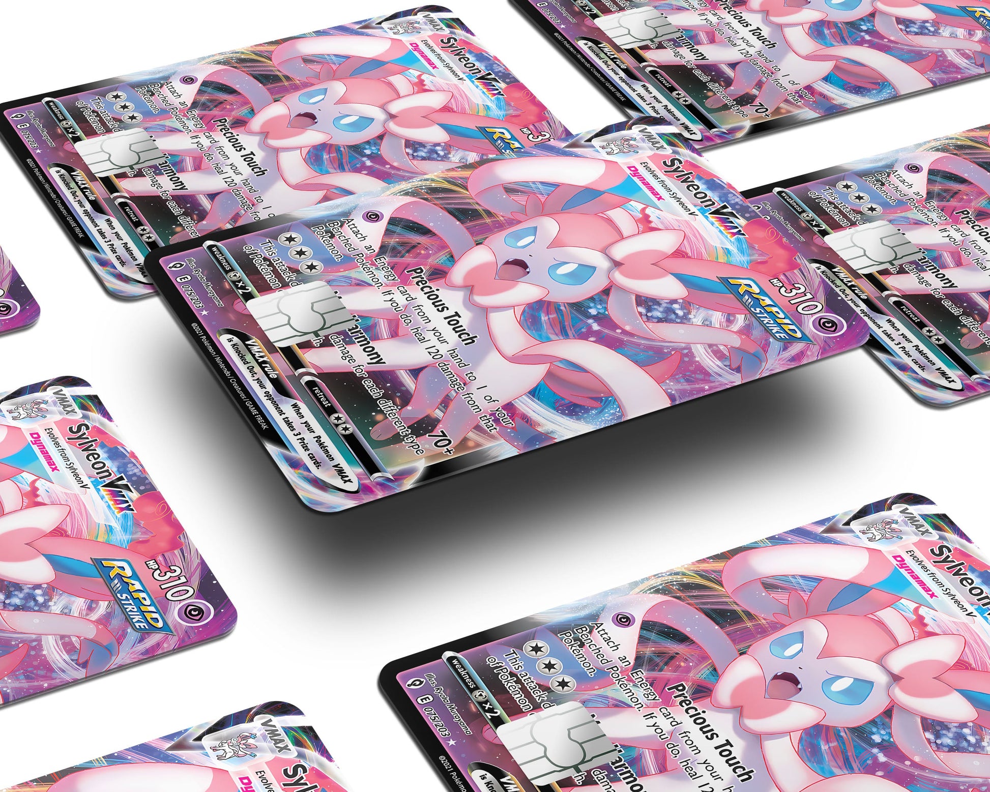 Anime Town Creations Credit Card Vmax Sylveon Pokemon Card Window Skins - Anime Pokemon Credit Card Skin