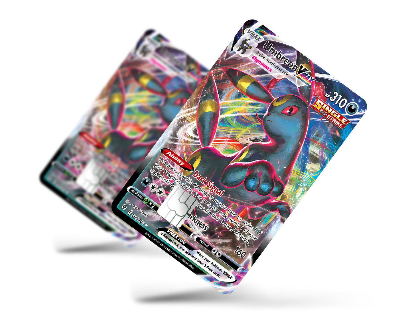 Anime Town Creations Credit Card Vmax Umbreon Pokemon Card Full Skins - Anime Pokemon Credit Card Skin