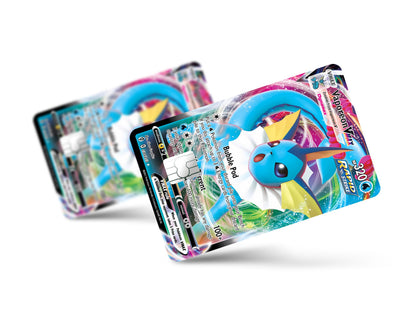 Anime Town Creations Credit Card Vmax Vaporeon Pokemon Card Full Skins - Anime Pokemon Credit Card Skin