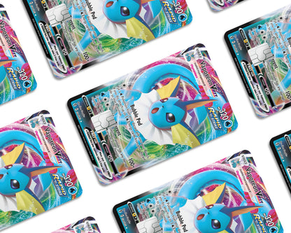 Anime Town Creations Credit Card Vmax Vaporeon Pokemon Card Window Skins - Anime Pokemon Credit Card Skin
