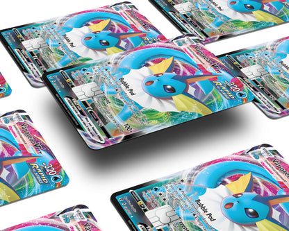 Anime Town Creations Credit Card Vmax Vaporeon Pokemon Card Window Skins - Anime Pokemon Credit Card Skin