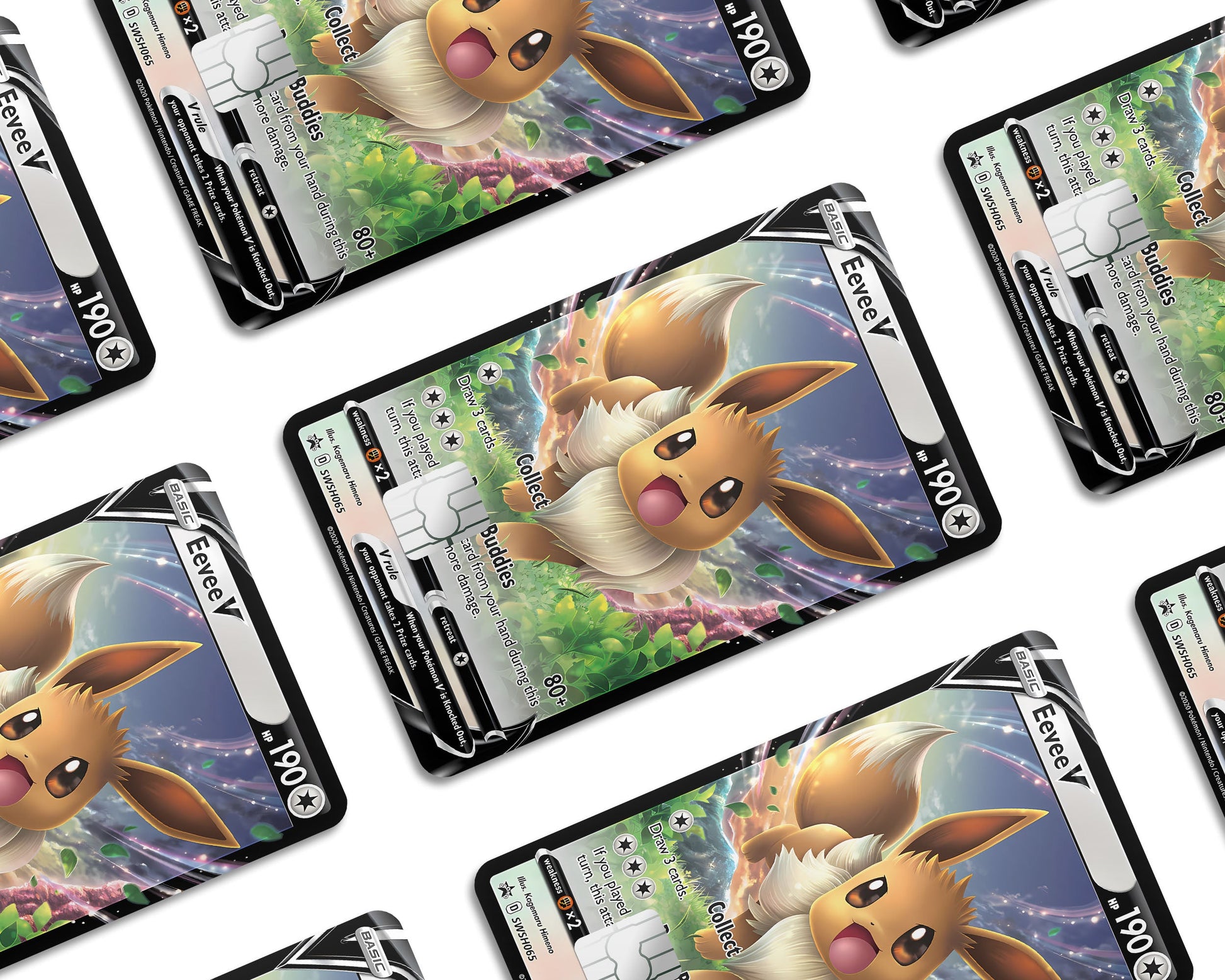Anime Town Creations Credit Card Rare Eevee Pokemon Card Window Skins - Anime Pokemon Credit Card Skin