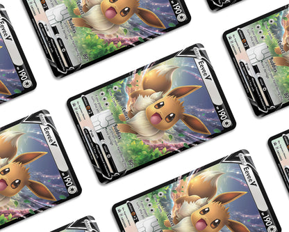 Anime Town Creations Credit Card Rare Eevee Pokemon Card Window Skins - Anime Pokemon Credit Card Skin