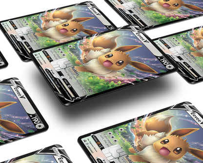 Anime Town Creations Credit Card Rare Eevee Pokemon Card Window Skins - Anime Pokemon Credit Card Skin