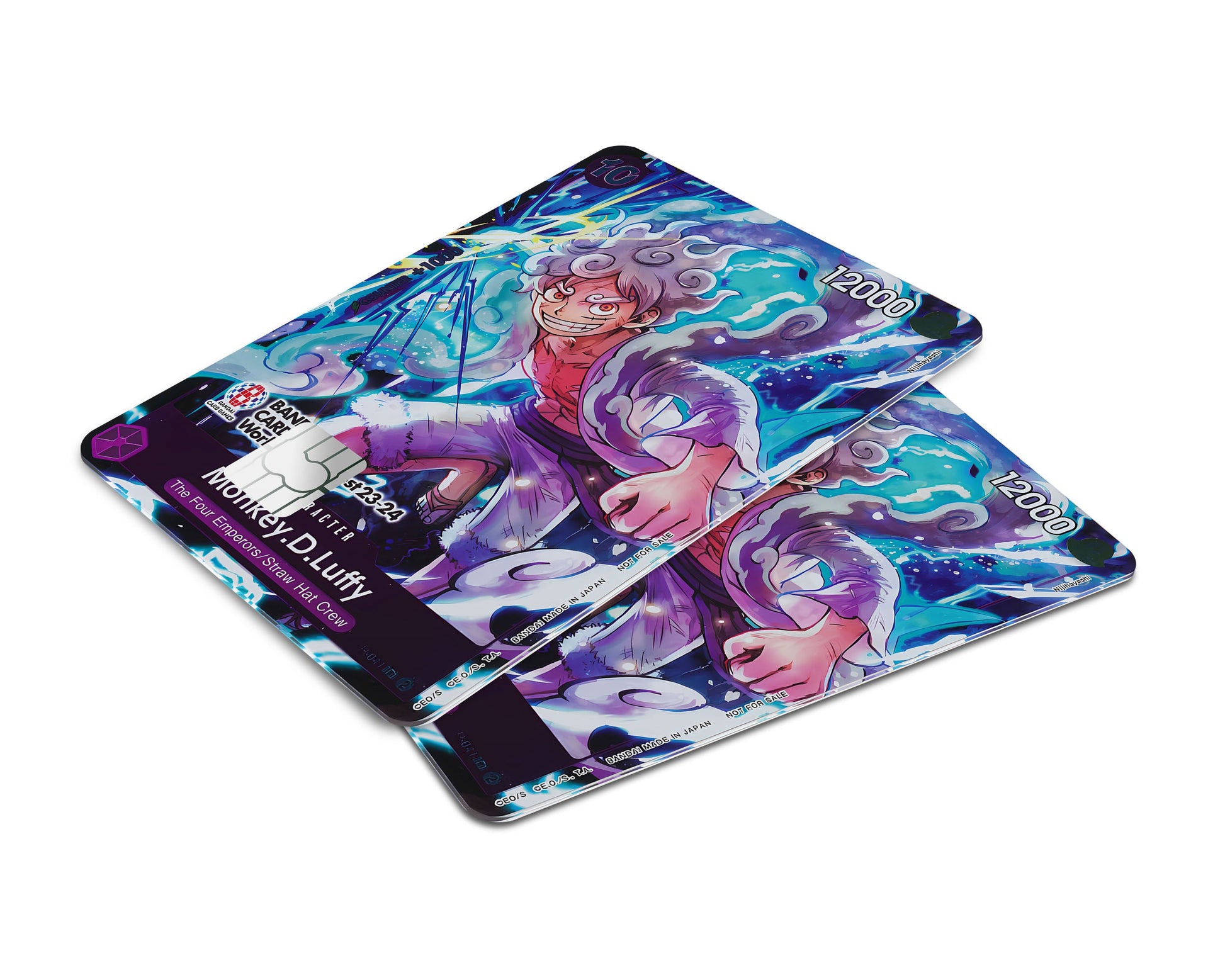 Anime Town Creations Credit Card Gear 5 Lightning One Piece Card Window Skins - Anime One Piece Credit Card Skin