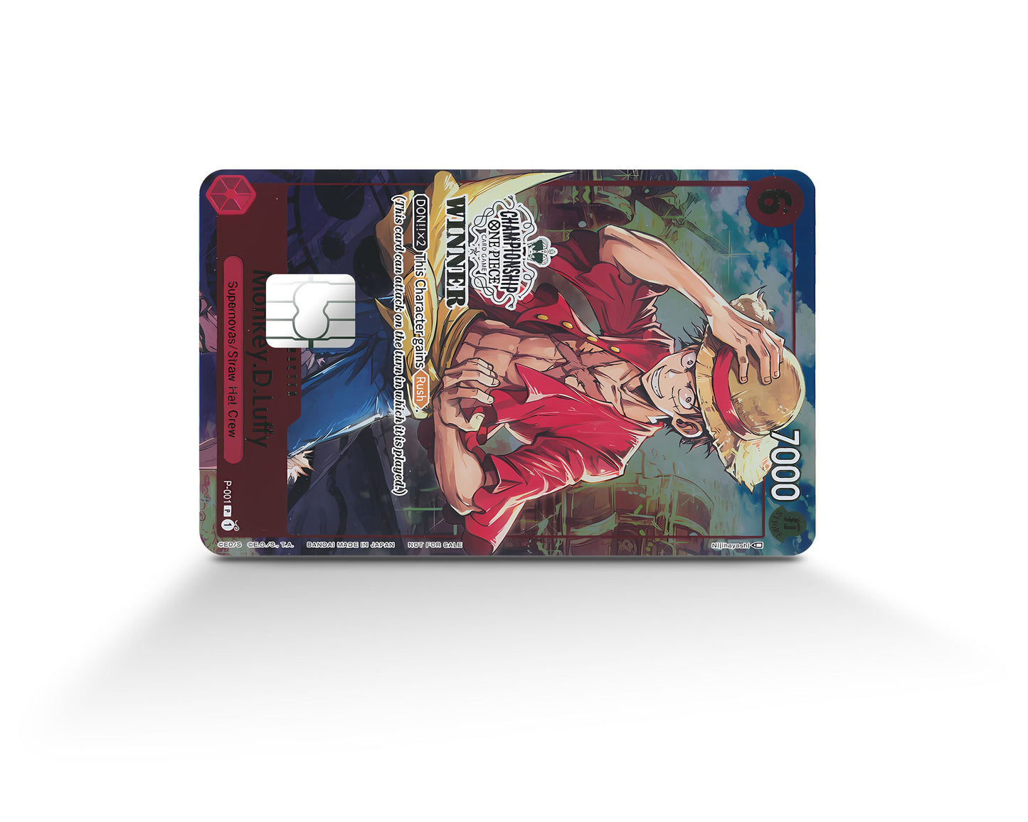 Anime Town Creations Credit Card Luffy Artistic One Piece Card Full Skins - Anime One Piece Credit Card Skin