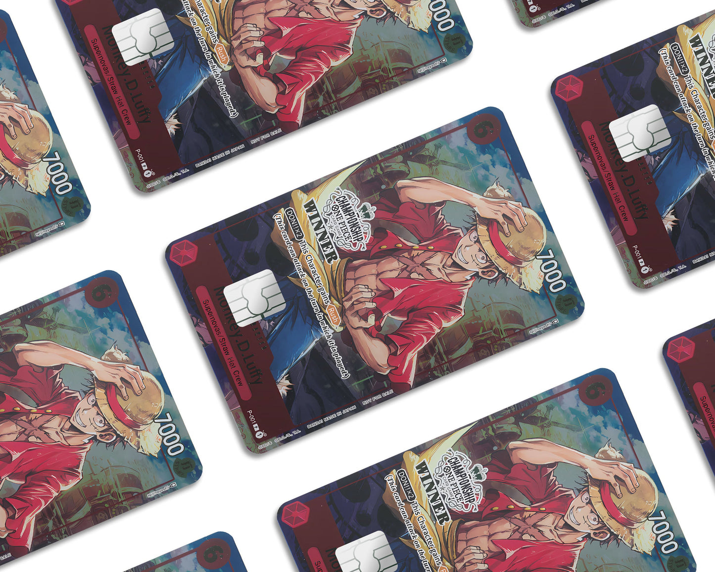 Anime Town Creations Credit Card Luffy Artistic One Piece Card Window Skins - Anime One Piece Credit Card Skin