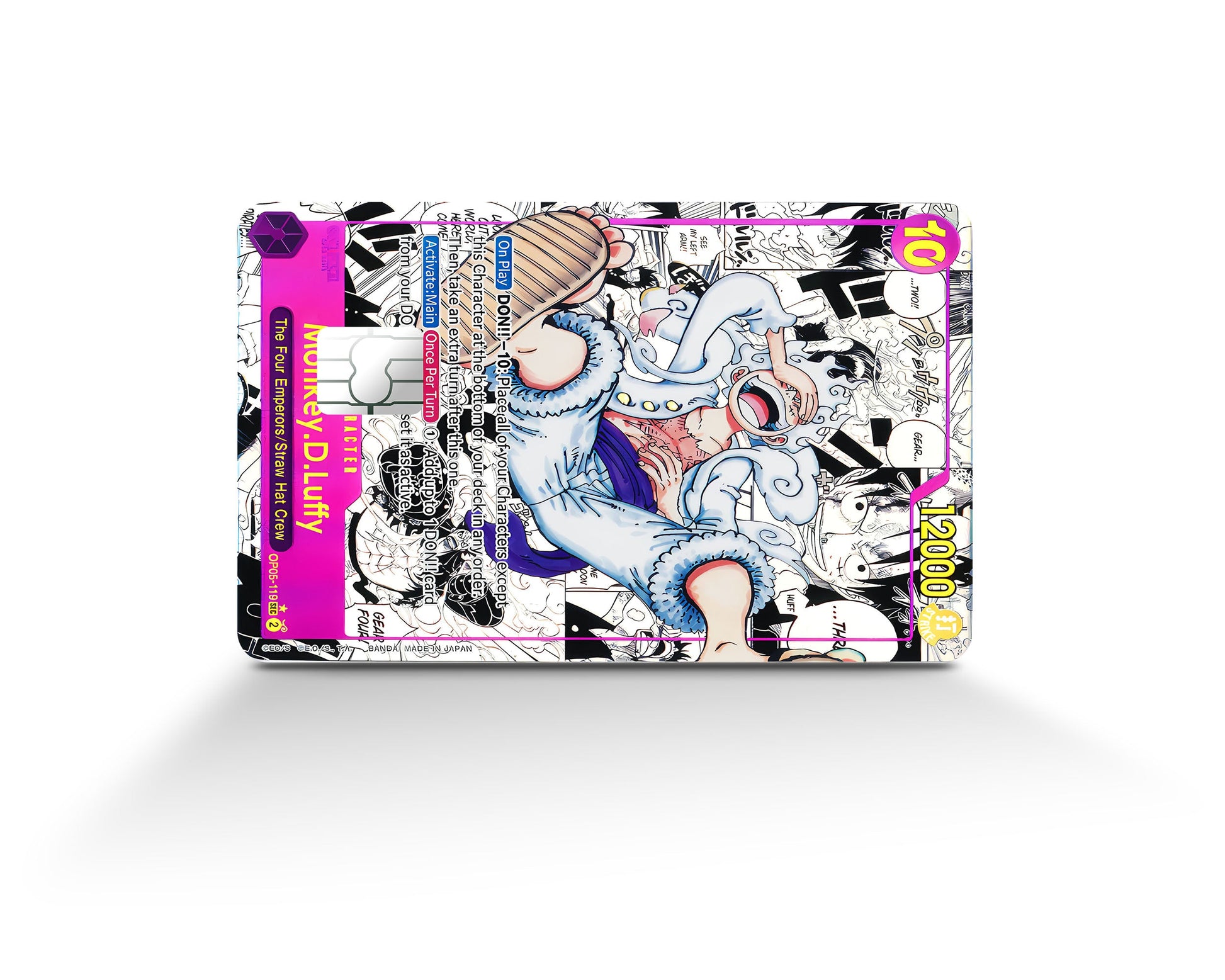 Anime Town Creations Credit Card Luffy Gear 5 Manga Limited Edition One Piece Card Full Skins - Anime One Piece Credit Card Skin