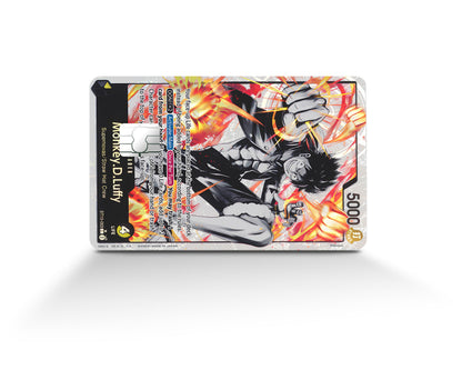 Anime Town Creations Credit Card Monkey D Luffy Black Flames One Piece Card Full Skins - Anime One Piece Credit Card Skin