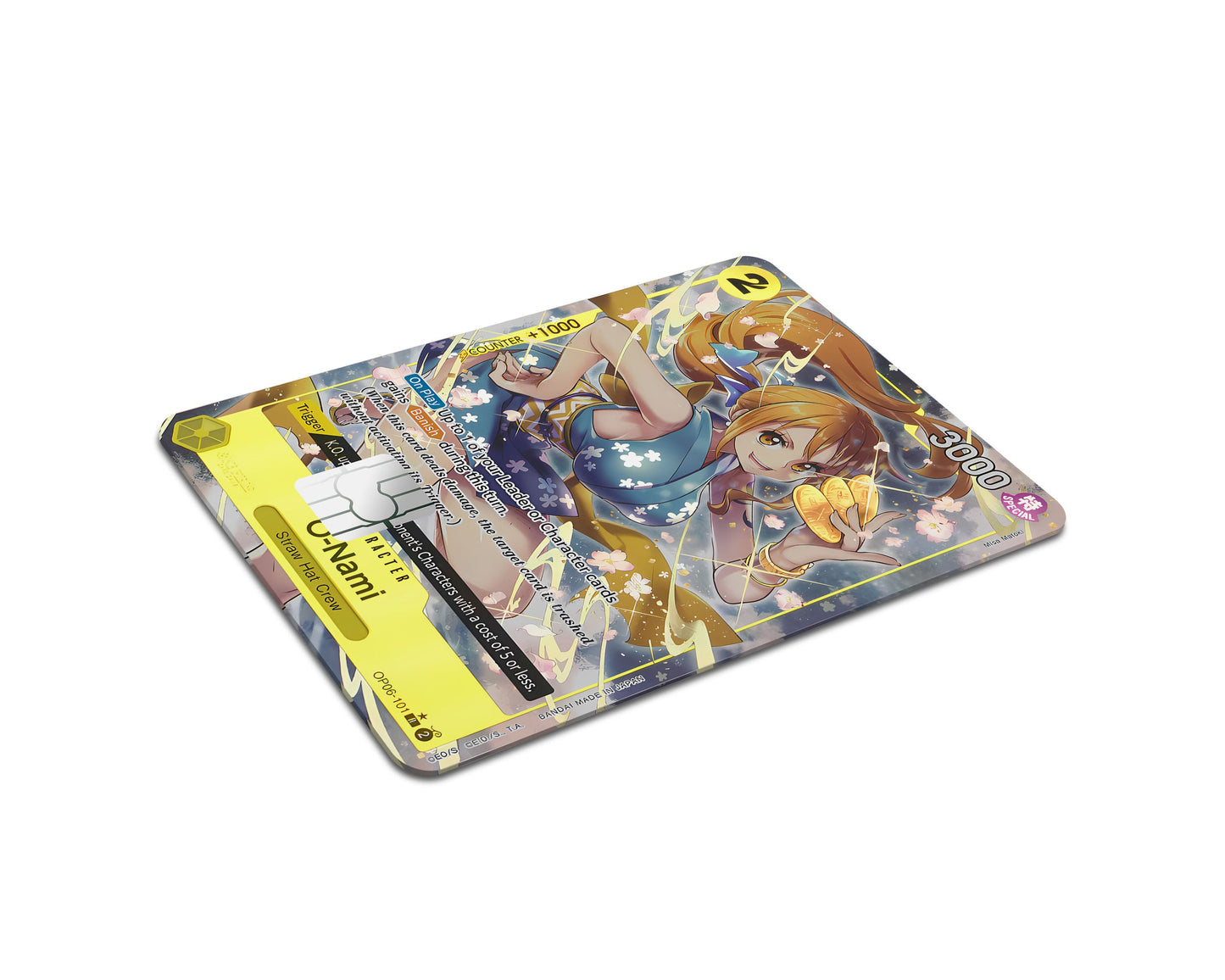 Anime Town Creations Credit Card Nami One Piece Card Half Skins - Anime One Piece Credit Card Skin