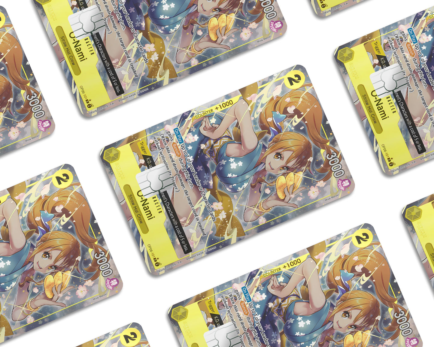 Anime Town Creations Credit Card Nami One Piece Card Window Skins - Anime One Piece Credit Card Skin