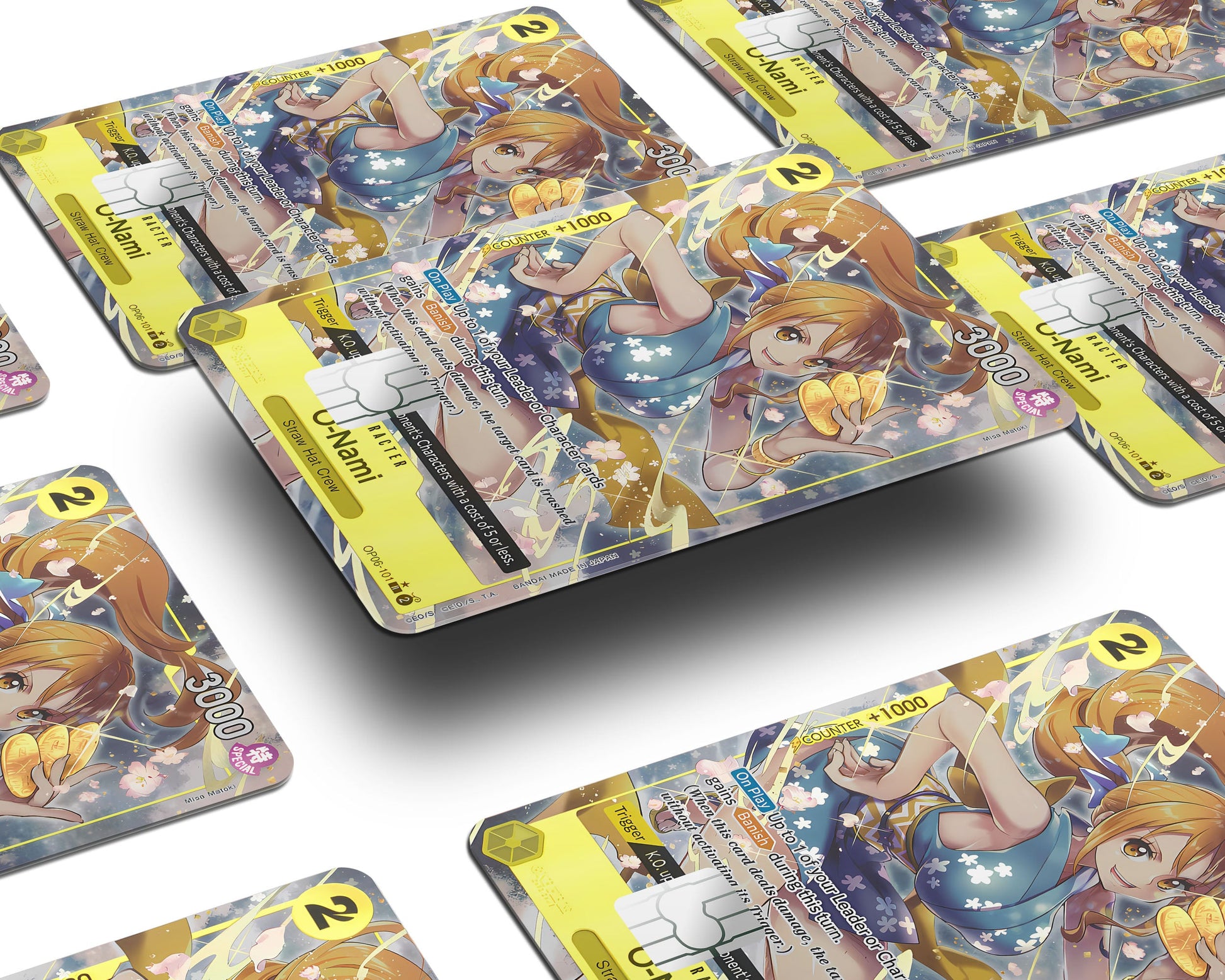 Anime Town Creations Credit Card Nami One Piece Card Window Skins - Anime One Piece Credit Card Skin