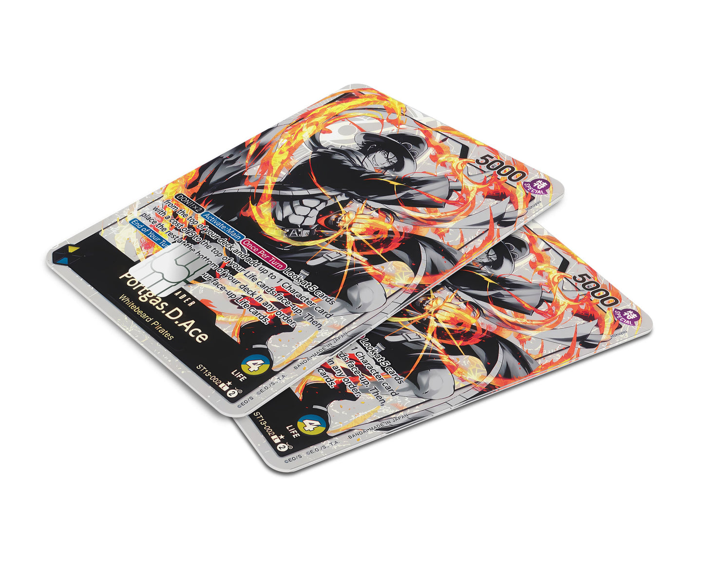Anime Town Creations Credit Card Portgas D Ace Black Flames One Piece Card Window Skins - Anime One Piece Credit Card Skin