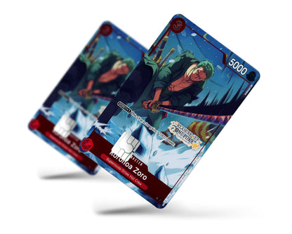 Anime Town Creations Credit Card Treasure Cup Zoro One Piece Card Full Skins - Anime One Piece Credit Card Skin