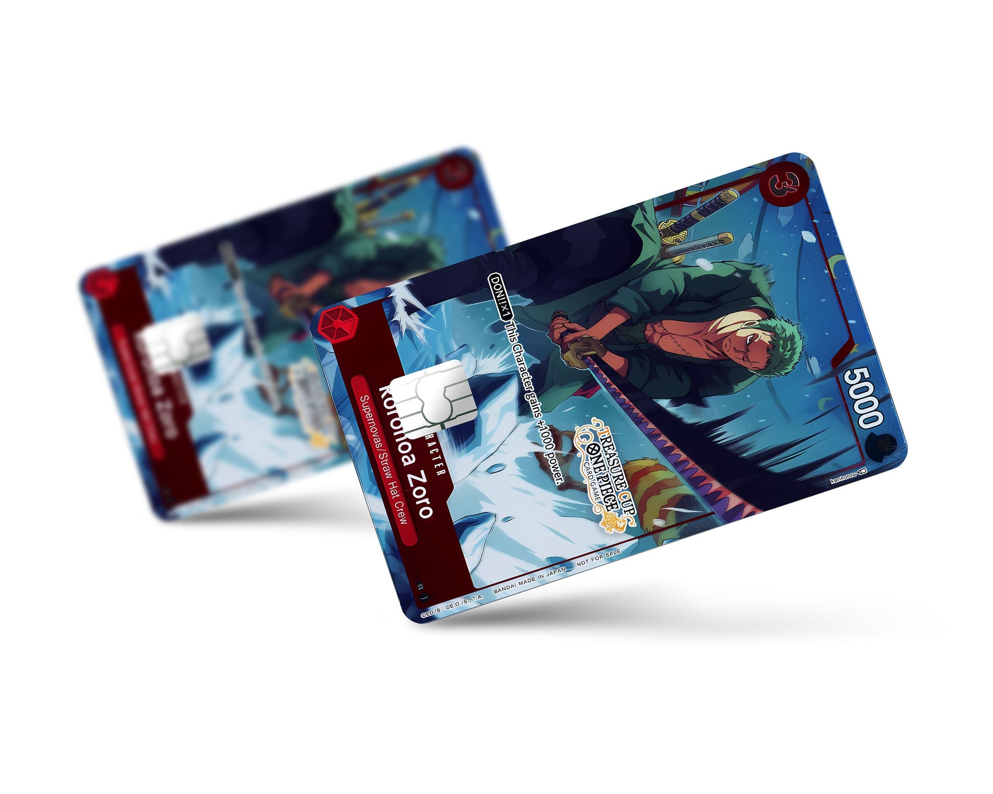 Anime Town Creations Credit Card Treasure Cup Zoro One Piece Card Full Skins - Anime One Piece Credit Card Skin