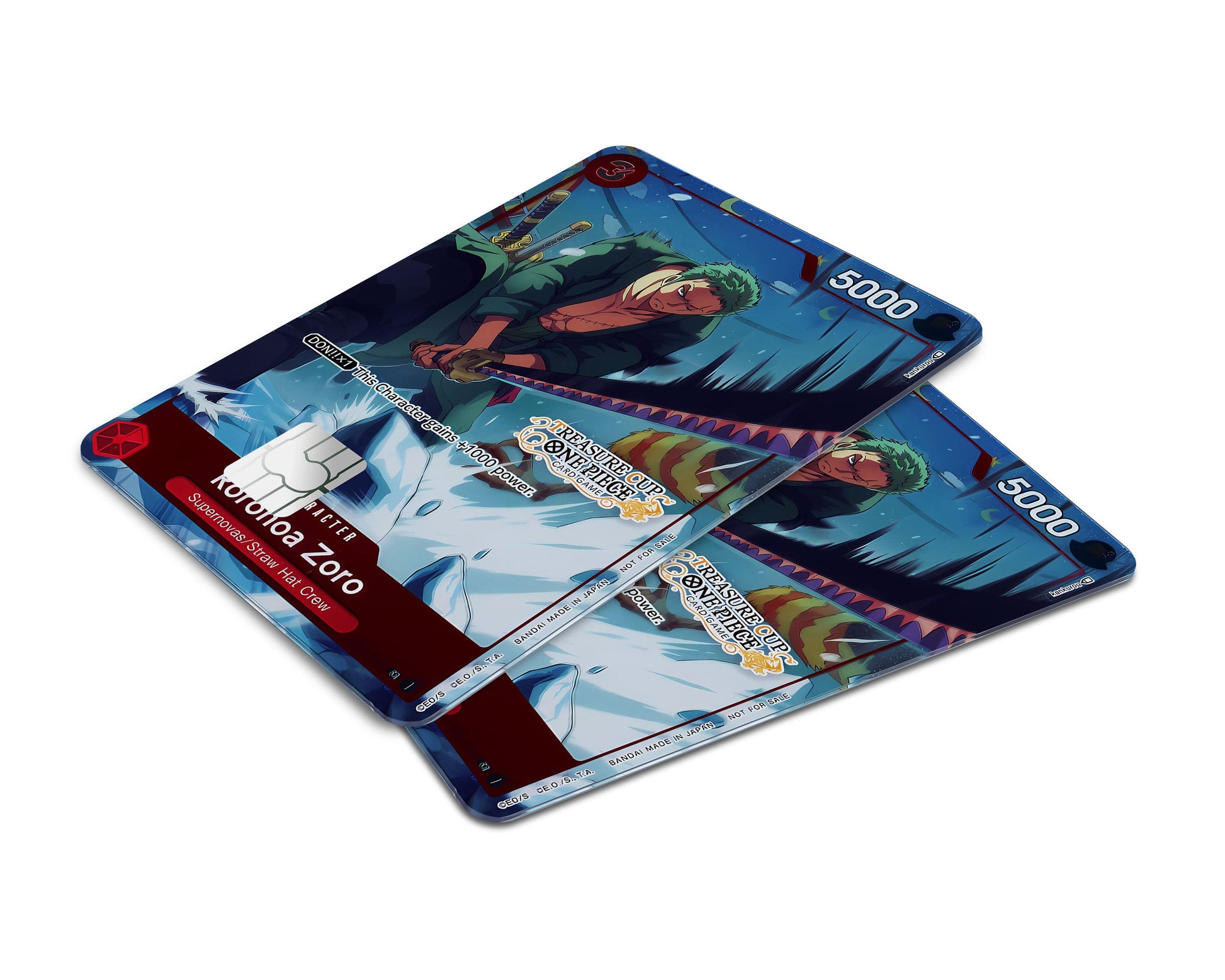 Anime Town Creations Credit Card Treasure Cup Zoro One Piece Card Window Skins - Anime One Piece Credit Card Skin