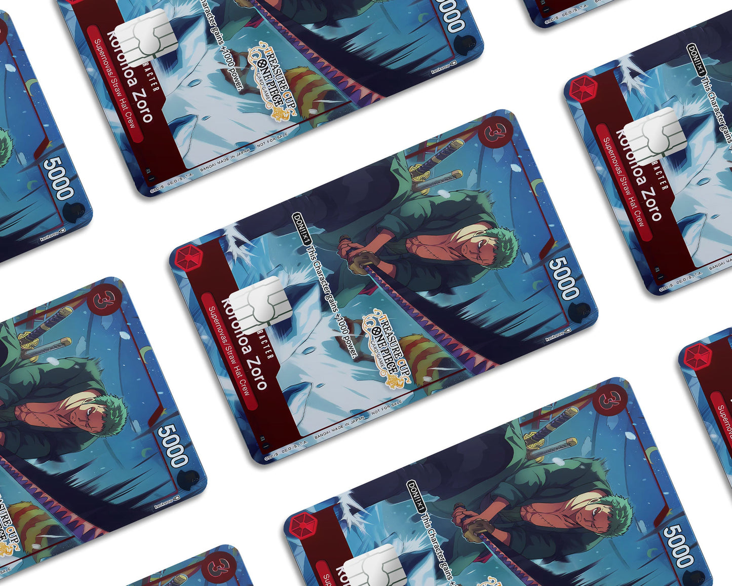 Anime Town Creations Credit Card Treasure Cup Zoro One Piece Card Window Skins - Anime One Piece Credit Card Skin