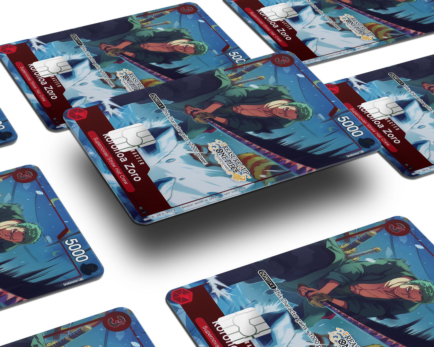 Anime Town Creations Credit Card Treasure Cup Zoro One Piece Card Window Skins - Anime One Piece Credit Card Skin