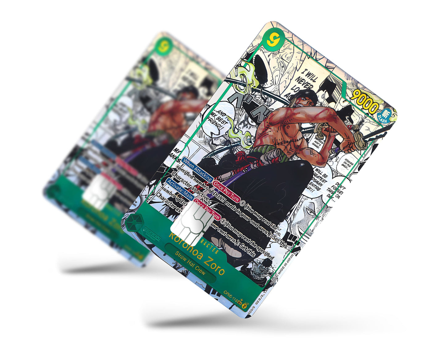 Anime Town Creations Credit Card Roronoa Zoro Manga Limited Edition One Piece Card Full Skins - Anime One Piece Credit Card Skin
