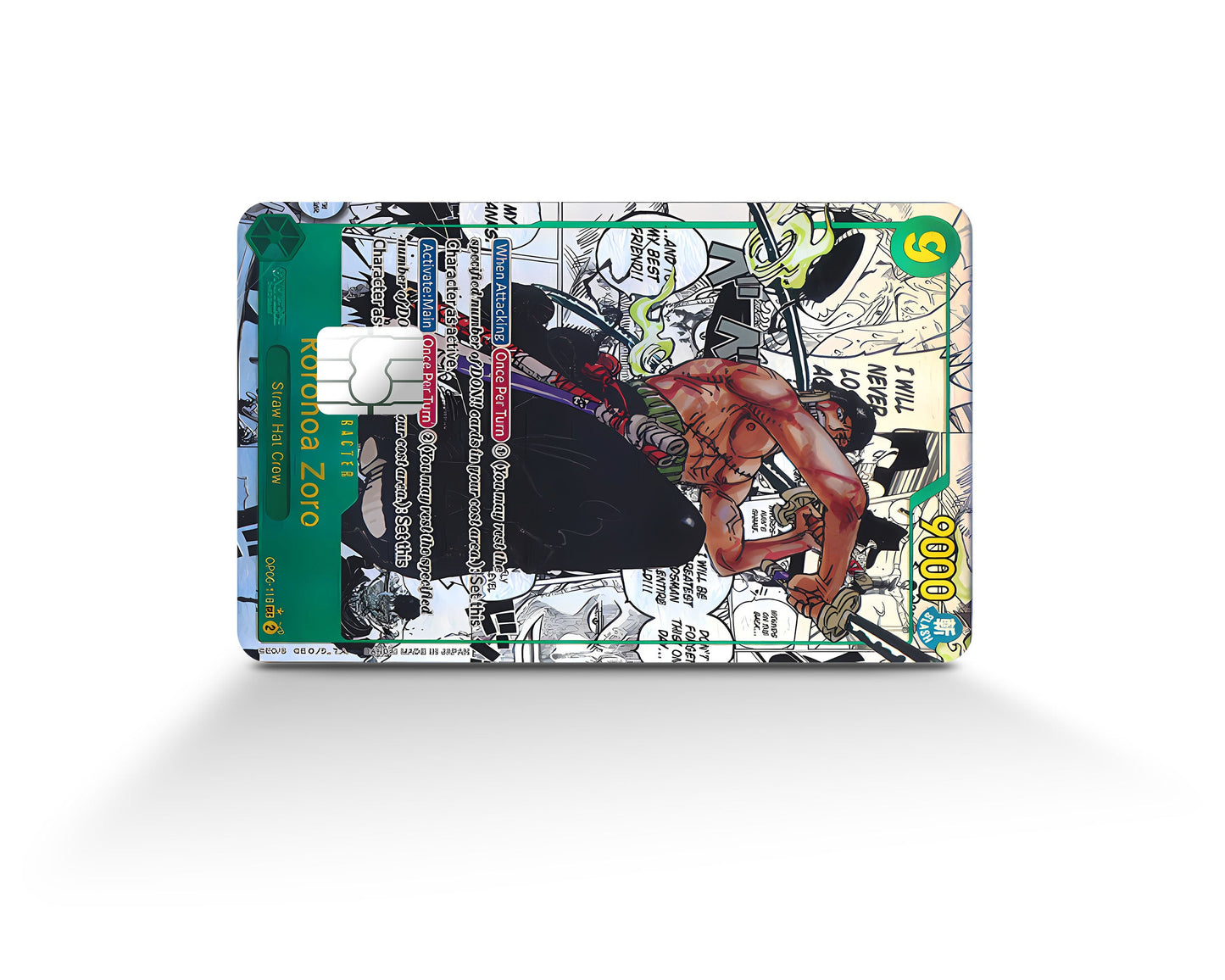 Anime Town Creations Credit Card Roronoa Zoro Manga Limited Edition One Piece Card Full Skins - Anime One Piece Credit Card Skin