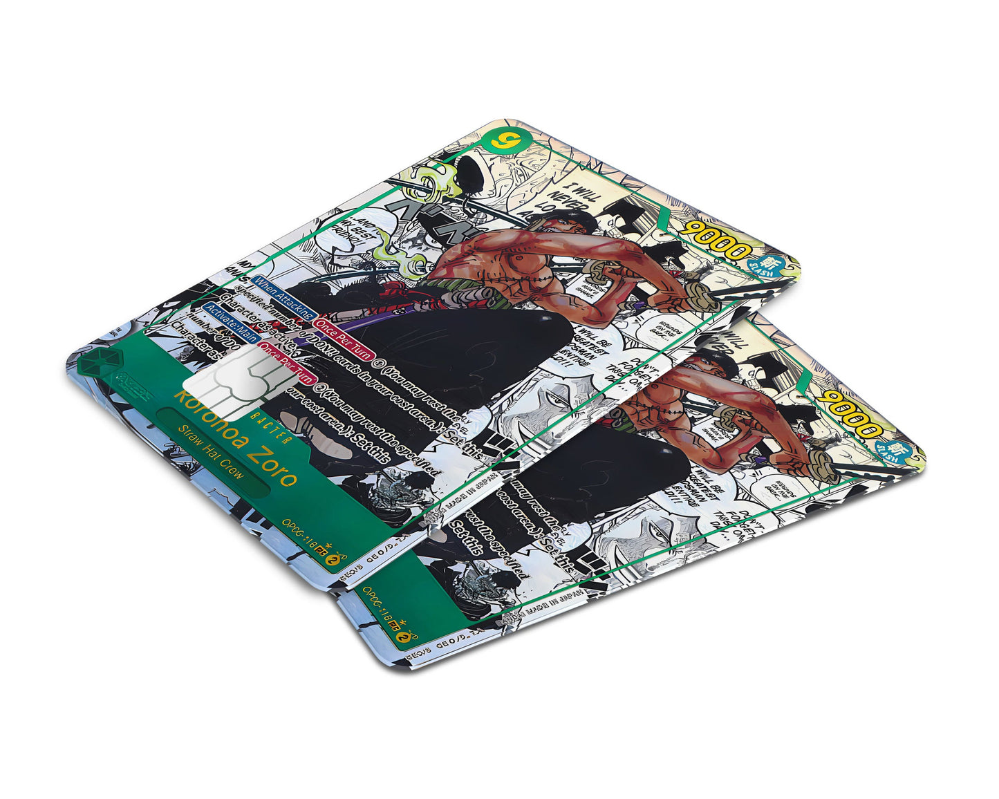 Anime Town Creations Credit Card Roronoa Zoro Manga Limited Edition One Piece Card Window Skins - Anime One Piece Credit Card Skin