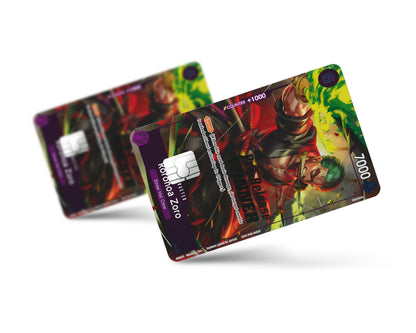 Anime Town Creations Credit Card Roronoa Zoro One Piece Card Full Skins - Anime One Piece Credit Card Skin