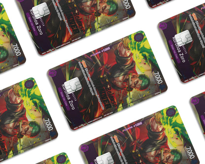 Anime Town Creations Credit Card Roronoa Zoro One Piece Card Window Skins - Anime One Piece Credit Card Skin