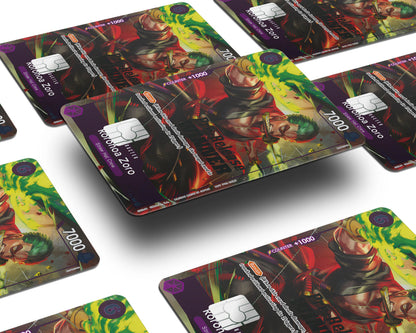 Anime Town Creations Credit Card Roronoa Zoro One Piece Card Window Skins - Anime One Piece Credit Card Skin