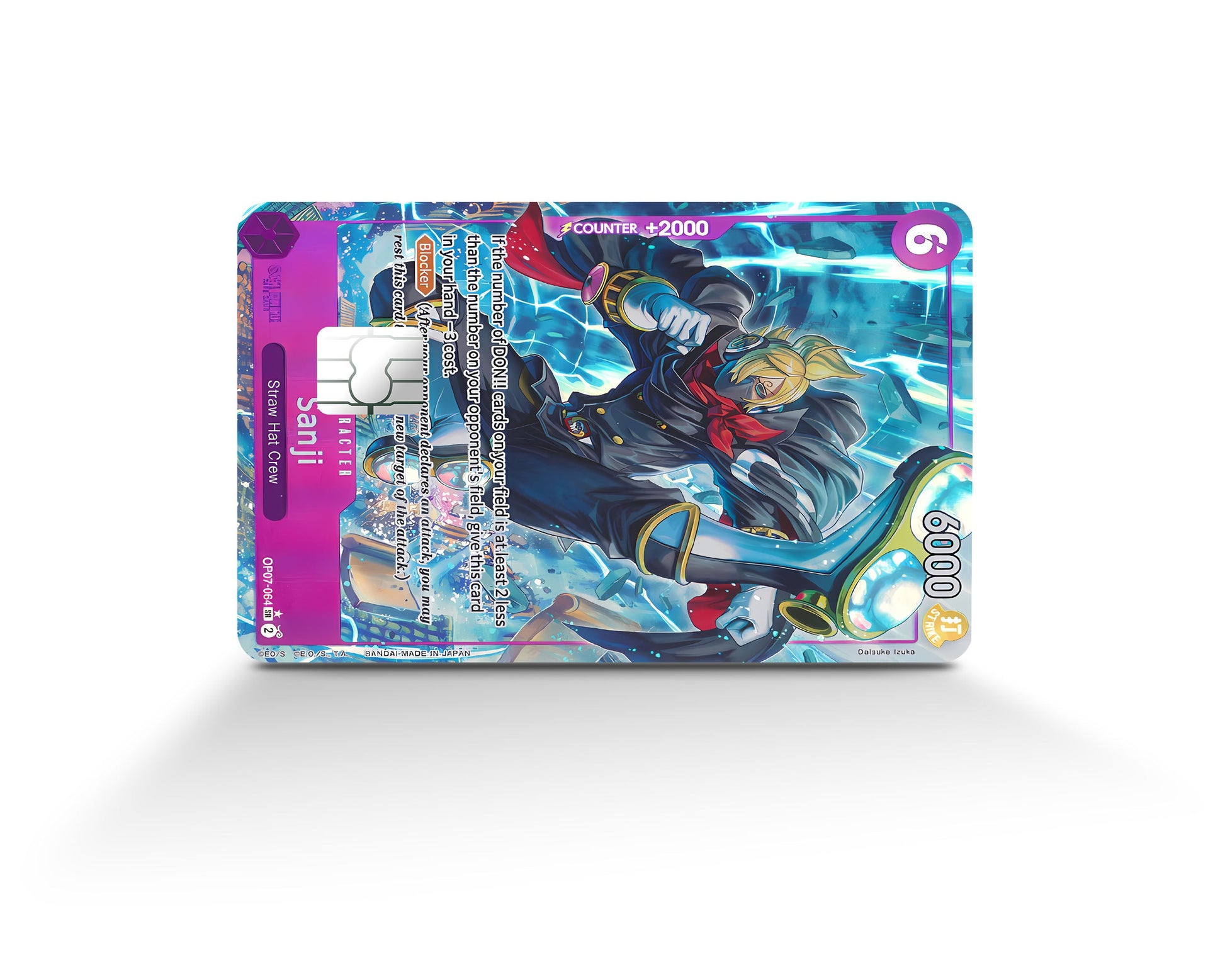 Anime Town Creations Credit Card Sanjir One Piece Card Full Skins - Anime One Piece Credit Card Skin