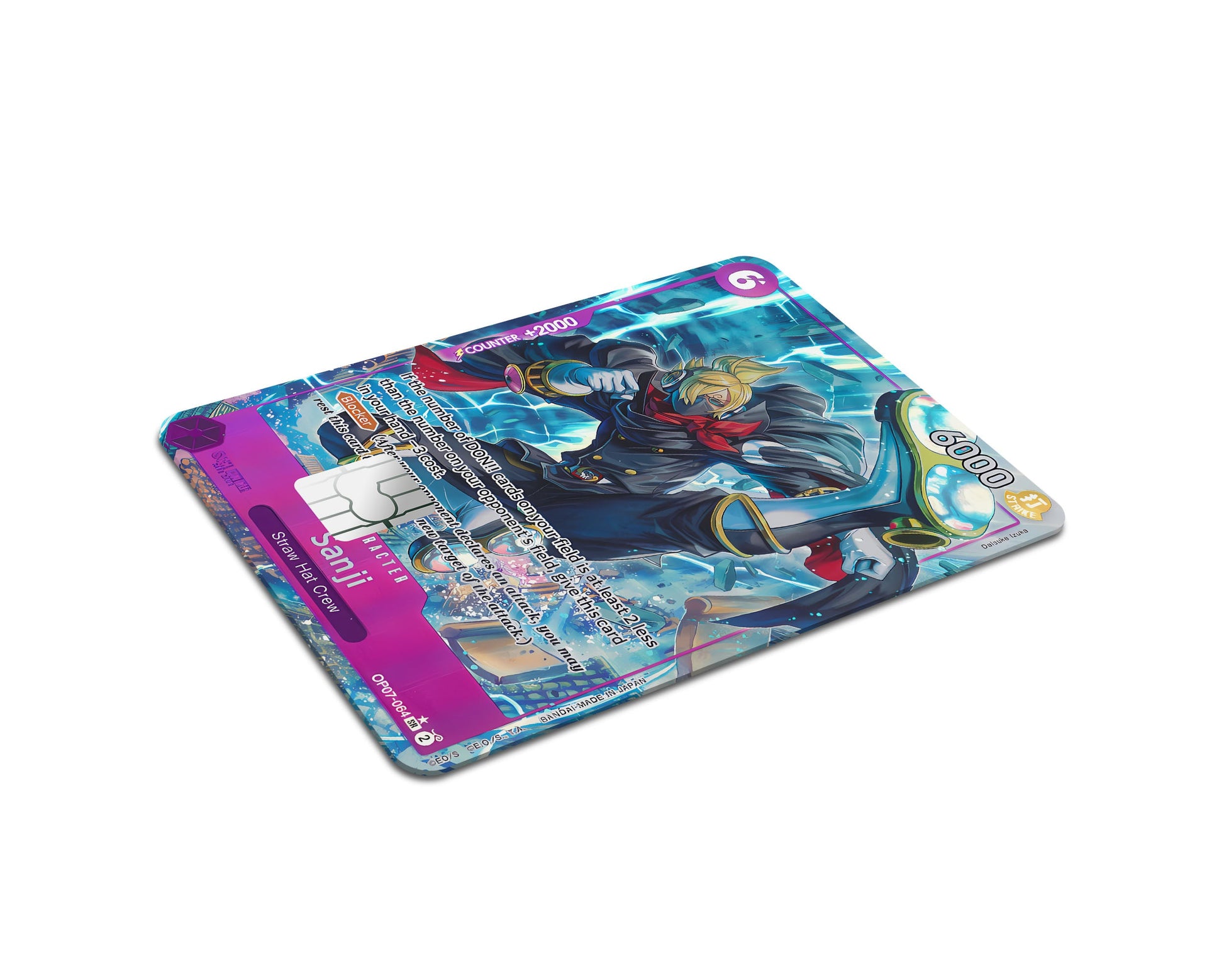 Anime Town Creations Credit Card Sanjir One Piece Card Half Skins - Anime One Piece Credit Card Skin