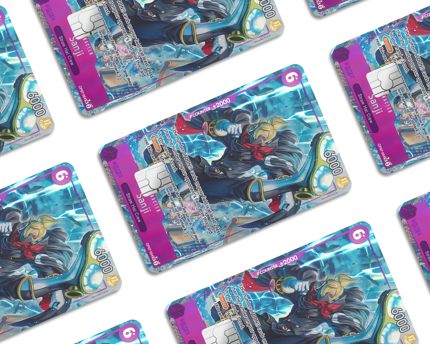 Anime Town Creations Credit Card Sanjir One Piece Card Window Skins - Anime One Piece Credit Card Skin