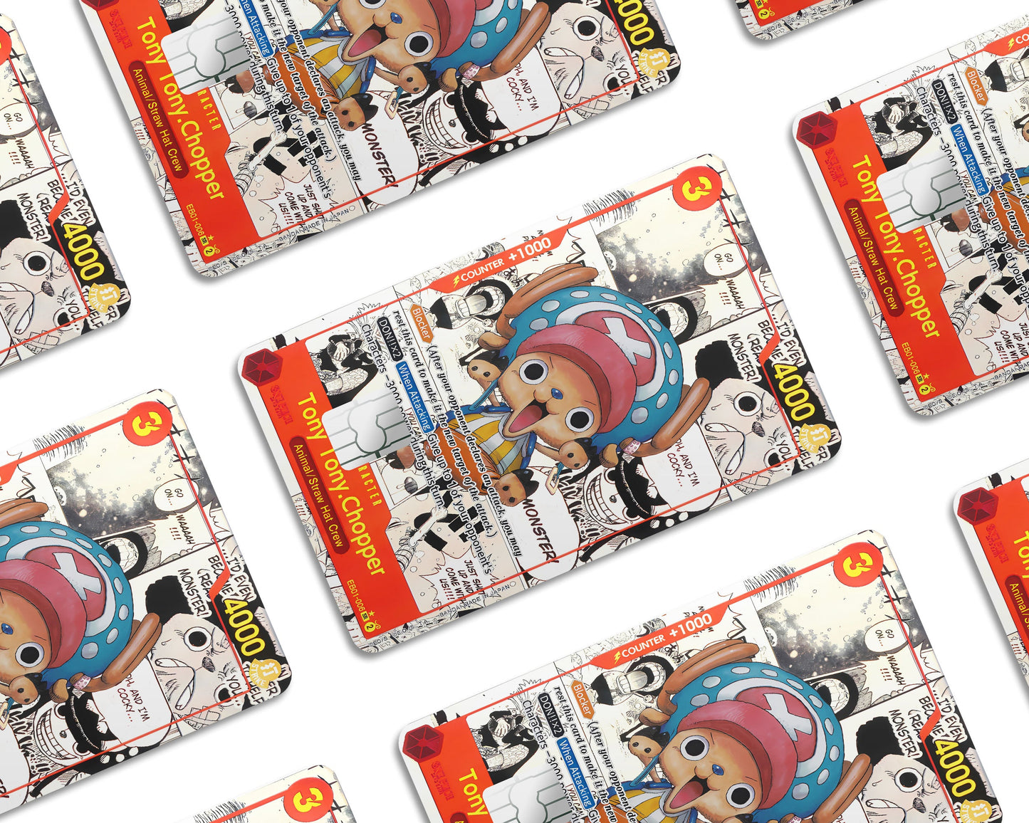 Anime Town Creations Credit Card Tony Tony Chopper Manga One Piece Card Window Skins - Anime One Piece Credit Card Skin
