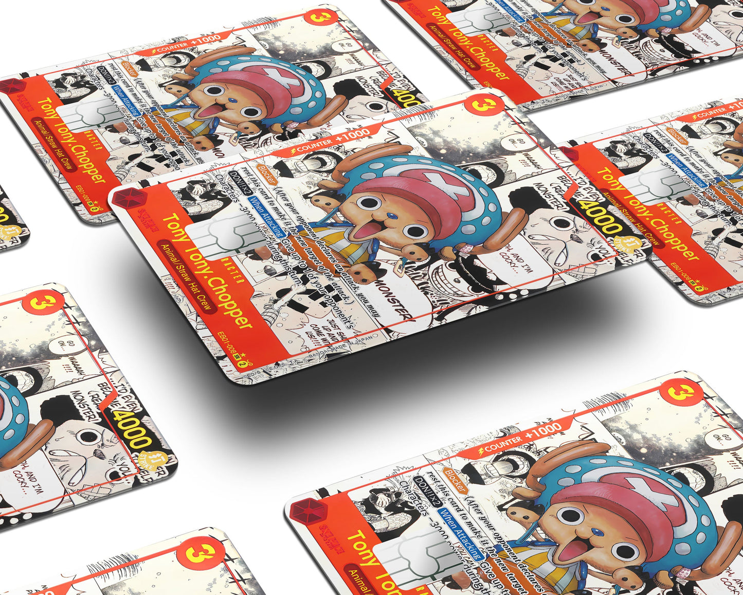 Anime Town Creations Credit Card Tony Tony Chopper Manga One Piece Card Window Skins - Anime One Piece Credit Card Skin