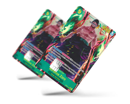 Anime Town Creations Credit Card Zoro Flames One Piece Card Full Skins - Anime One Piece Credit Card Skin