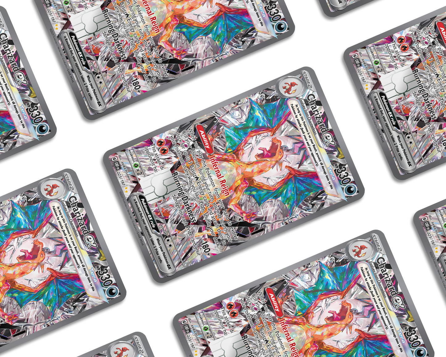 Anime Town Creations Credit Card Charizard EX Pokemon Card Window Skins - Anime Pokemon Credit Card Skin