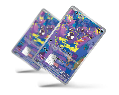 Anime Town Creations Credit Card Gastly Alleyway Pokemon Card Full Skins - Anime Pokemon Credit Card Skin
