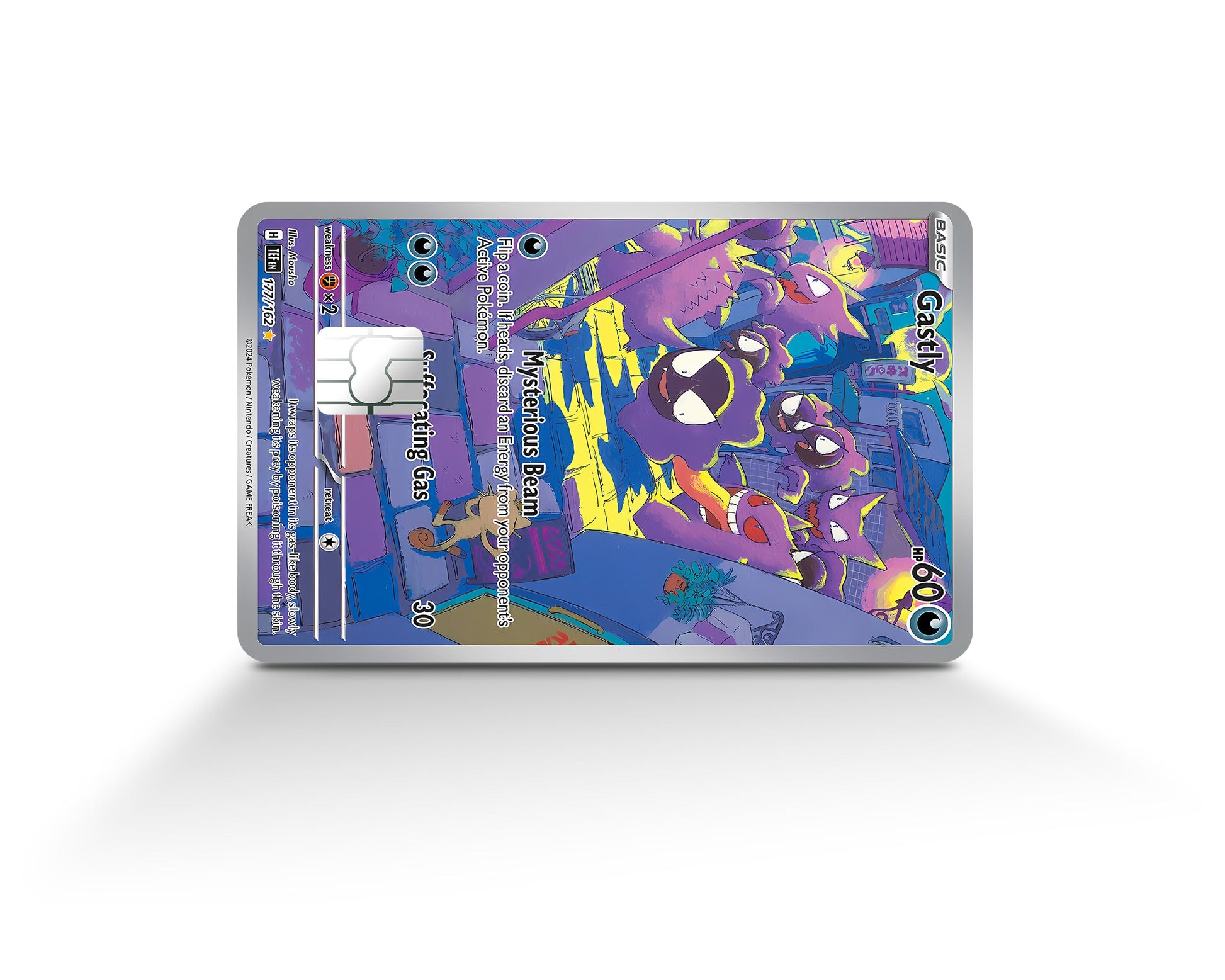 Anime Town Creations Credit Card Gastly Alleyway Pokemon Card Full Skins - Anime Pokemon Credit Card Skin