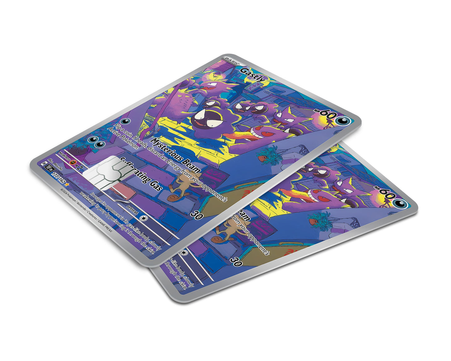 Anime Town Creations Credit Card Gastly Alleyway Pokemon Card Window Skins - Anime Pokemon Credit Card Skin