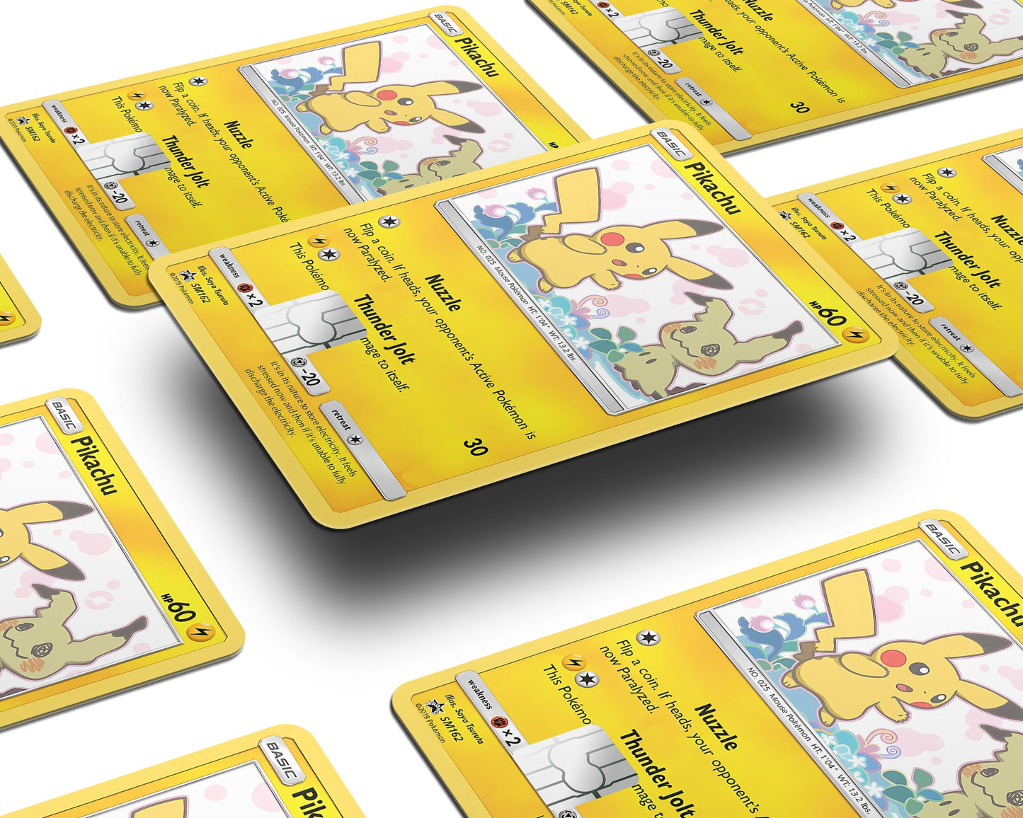 Anime Town Creations Credit Card Pikachu Mimikyu Pokemon Card Window Skins - Anime Pokemon Credit Card Skin
