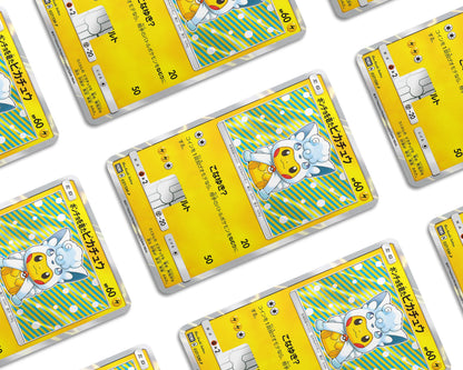 Anime Town Creations Credit Card Poncho Pikachu Arora Vulpix Cosplay Pokemon Card Window Skins - Anime Pokemon Credit Card Skin