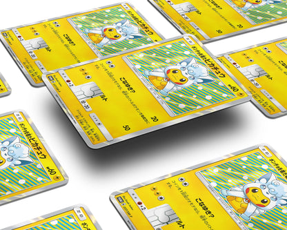 Anime Town Creations Credit Card Poncho Pikachu Arora Vulpix Cosplay Pokemon Card Window Skins - Anime Pokemon Credit Card Skin